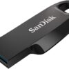 SanDisk Ultra Curve Flash Drive 128GB USB Drive 3.2 Gen 1 USB-A High Speed Thumb Drive for Computers, Laptops, Desktops 100MB/s (SDCZ550-128G-G46) Bundle with (1) Everything But Stromboli Lanyard