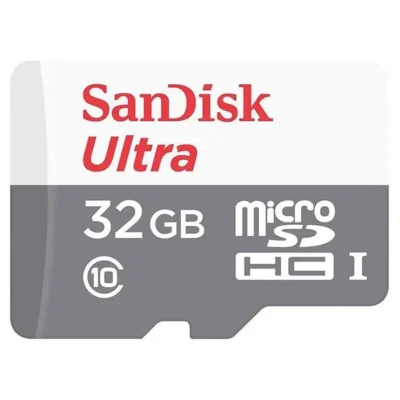 SanDisk Ultra 32GB microSDHC UHS-I Card with Adapter 100MB/s - SDSQUNR-032G-GN3MA