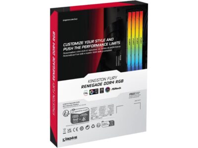 Kingston Fury Renegade RGB 3600 32GB (2x16GB) 3600MT/s DDR4 CL16 DIMM (Kit of 2) 1Gx8 Desktop Gaming Memory - KF436C16RB12AK2/32