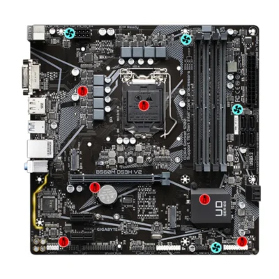 GIGABYTE B560M DS3H V2 (LGA 1200/ Intel/ B560/ Micro-ATX/Dual M.2/ PCIe 4.0/ USB 3.2 Gen1/ GbE LAN/Motherboard)