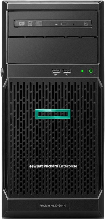 HP ProLiant ML30 Gen10 Server and Domain Controller, Intel E-2124 3.3GHz, 16GB DDR4 RAM, 2TB SSD, Compatible with Microsoft Windows Server 2016, Windows Active Directory Ready