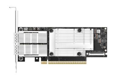 NVIDIA Mellanox MCX755106AS-HEAT ConnectX-7 InfiniBand & Ethernet Adapter Card 200GbE/NDR200, Dual-Port QSFP112, PCIe 5.0 x16, with x16 PCIe Extension Option, Secure Boot, Tall&Short Bracket