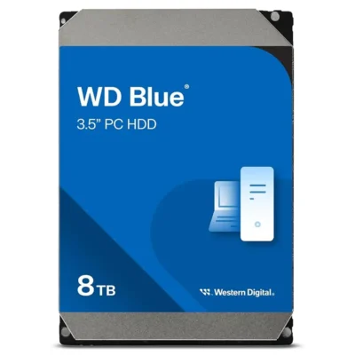 Western Digital 8TB WD Blue PC Internal Hard Drive HDD - 5640 RPM, SATA 6 Gb/s, 256 MB Cache, 3.5" - WD80EAAZ