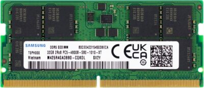 Samsung 32GB DDR5 4800MHz PC5-38400 CL40 SODIMM 2Rx8 Dual Rank 1.1V 262-Pin Laptop RAM Memory M425R4GA3BB0-CQK