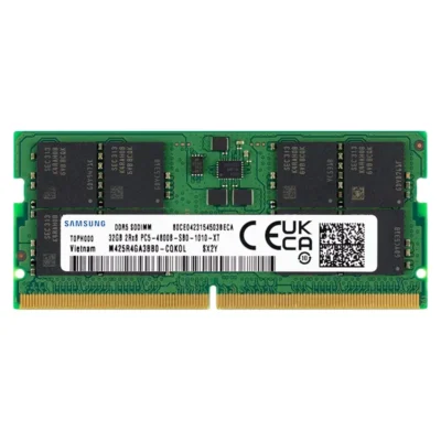 Samsung 32GB DDR5 4800MHz PC5-38400 CL40 SODIMM 2Rx8 Dual Rank 1.1V 262-Pin Laptop RAM Memory M425R4GA3BB0-CQK