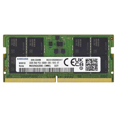 Samsung 32GB DDR5 5600MHz PC5-44800 CL46 SODIMM 2Rx8 Dual Rank 1.1V 262-Pin Laptop RAM Memory M425R4GA3BB0-CWM