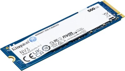 Kingston NV3 500GB M.2 2280 NVMe SSD | PCIe 4.0 Gen 4x4 | Up to 5000 MB/s | SNV3S/500G