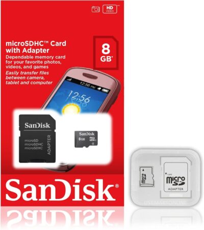 10 PACK - SanDisk 8GB MicroSDHC Memory Flash Card Class 4 Micro SD SDHC With Adapter SDSDQM-008G-B35A Wholesale Lot + ( 10 Cases )