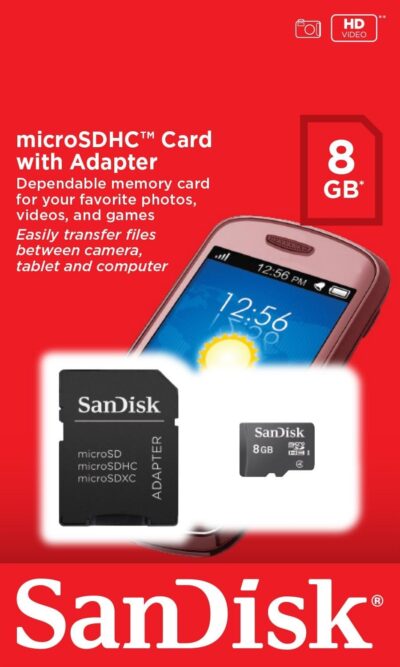 10 PACK - SanDisk 8GB MicroSDHC Memory Flash Card Class 4 Micro SD SDHC With Adapter SDSDQM-008G-B35A Wholesale Lot + ( 10 Cases )