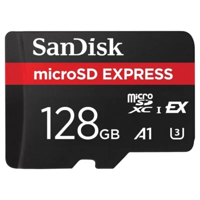 SanDisk Micro SD Express, 128GB micro SD card, Read speeds up to 880 MB/s, Write Speeds up to 480MB/s, Sustained Write 100MB/s, Up to 4.4 times faster read speeds than our fastest microSD Class 10, U3