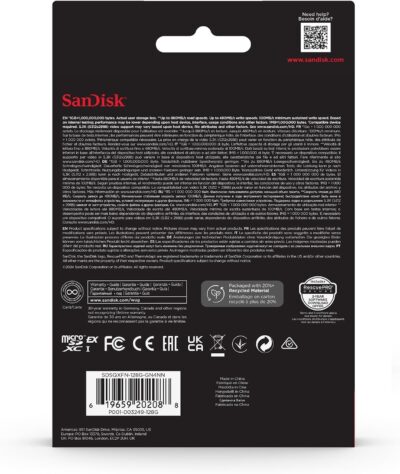 SanDisk Micro SD Express, 128GB micro SD card, Read speeds up to 880 MB/s, Write Speeds up to 480MB/s, Sustained Write 100MB/s, Up to 4.4 times faster read speeds than our fastest microSD Class 10, U3