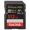 SanDisk 512GB Extreme PRO SDXC UHS-II Memory Card - C10, U3, V60, 6K, 4K UHD, SD Card - SDSDXEP-512G-GN4IN