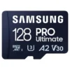 Samsung PRO Ultimate microSD Card + SD Adapter, 128 GB, for Smartphones, Drone and Action Cam, UHS-I U3, 200 MB/s Read, 130 MB/s Write, MB-MY128SA/WW