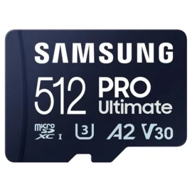 Samsung PRO Ultimate MicroSD Memory Card (MB-MY512SA/WW) 512GB UHS-I U3 Full HD & 4K UHD 200MB/s Read 130MB/s Write for Smartphone, Drone or Action Cam + SD Adapter