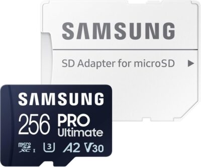 Samsung Pro Ultimate MB-MY256SB/WW MicroSD Card + USB Card Reader for Smartphones, Drone and Action Camera, UHS-I U3, 200MB/s Reading, 130MB/s Write, 256GB