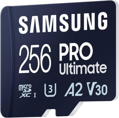 Samsung Pro Ultimate MB-MY256SB/WW MicroSD Card + USB Card Reader for Smartphones, Drone and Action Camera, UHS-I U3, 200MB/s Reading, 130MB/s Write, 256GB