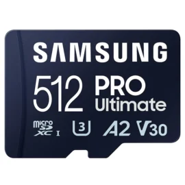 Samsung Pro Ultimate MB-MY512SB/WW 200MB/s Read 130MB/s Write MicroSD UHS-I U3 Memory Card Full HD & 4K UHD for Smartphone, Drone or Action Camera with USB Card Reader 512GB