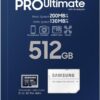 Samsung Pro Ultimate MB-MY512SB/WW 200MB/s Read 130MB/s Write MicroSD UHS-I U3 Memory Card Full HD & 4K UHD for Smartphone, Drone or Action Camera with USB Card Reader 512GB