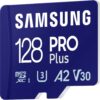 Samsung Pro Plus MB-MD128SA/APC 128GB UHS-I U3 Full HD & 4K UHD 180MB/s Read 130MB/s Write Memory Card