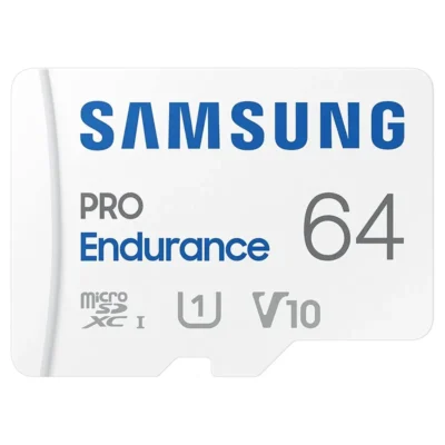 Samsung PRO Endurance 64GB microSDXC UHS-I U1 100MB/s Video Monitoring Memory Card with Adapter (MB-MJ64KA/EU)