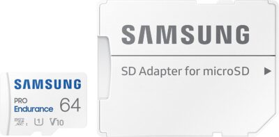 Samsung PRO Endurance 64GB microSDXC UHS-I U1 100MB/s Video Monitoring Memory Card with Adapter (MB-MJ64KA/APC)