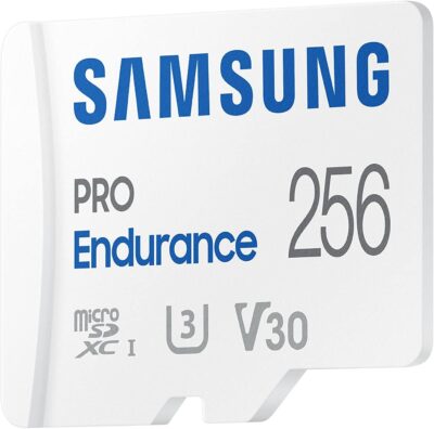 Samsung PRO Endurance 256GB microSDXC UHS-I U3 100MB/s Video Monitoring Memory Card with Adapter (MB-MJ256KA/APC)