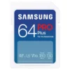 Samsung PRO Plus 64GB SD Memory Card (MB-SD64S/EU) UHS-I U3 Full HD & 4K UHD 180MB/s Read 130MB/s Writing for SLR Cameras and System Cameras (2023)