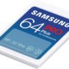 Samsung PRO Plus 64GB SD Memory Card (MB-SD64S/EU) UHS-I U3 Full HD & 4K UHD 180MB/s Read 130MB/s Writing for SLR Cameras and System Cameras (2023)