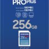 Samsung PRO Plus SD Card, 256GB, UHS-I U3, Full HD & 4K UHD, 180MB/s Read, 130MB/s Write, Memory Card for SLR Cameras and System Cameras, MB-SD256S/APC