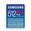 Samsung PRO Plus SD Card, 512GB, UHS-I U3, Full HD & 4K UHD, 180MB/s Read, 130MB/s Write, Memory Card for SLR Cameras and System Cameras, MB-SD512S/EU