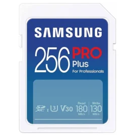 SAMSUNG PRO Plus Full Size 256GB SDXC Memory Card, Up to 180 MB/s, Full HD &amp,MB-SD256SB/WW