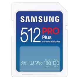 Samsung PRO Plus 512GB UHS-I U3 Full HD & 4K UHD 180MB/s Read 130MB/s Write Memory Card for Cameras and Drones with USB Card Reader MB-SD512SB/WW