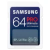 Samsung PRO Ultimate SD card, 64 GB, UHS-I U3, Full HD & 4K UHD, 200 MB/s read, 130 MB/s write, Memory card for smartphone, Drone or action cam, MB-SY64S/WW