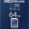 Samsung PRO Ultimate SD card, 64 GB, UHS-I U3, Full HD & 4K UHD, 200 MB/s read, 130 MB/s write, Memory card for smartphone, Drone or action cam, MB-SY64S/WW