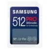 Samsung PRO Ultimate SD card, 512 GB, UHS-I U3, Full HD & 4K UHD, 200 MB/s read, 130 MB/s write, Memory card for smartphone, Drone or action cam, MB-SY512S/WW