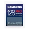 Samsung PRO Ultimate SD card, 128 GB, UHS-I U3, Full HD & 4K UHD, 200 MB/s read, 130 MB/s write, Memory card for smartphone, Drone or action cam, Includes USB card reader, MB-SY128SB/WW