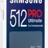 Samsung PRO Ultimate SD card, 512 GB, UHS-I U3, Full HD & 4K UHD, 200 MB/s read, 130 MB/s write, Memory card for smartphone, Drone or action cam, Includes USB card reader, MB-SY512SB/WW