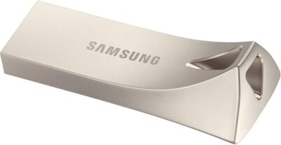 Samsung BAR Plus USB Flash Drive Type-A 64GB 200MB/s Read 30MB/s Write Durable USB 3.1 Flash Drive with Keyring Champagne Silver MUF-64BE3/APC