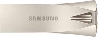 Samsung BAR Plus USB Flash Drive Type-A 64GB 200MB/s Read 30MB/s Write Durable USB 3.1 Flash Drive with Keyring Champagne Silver MUF-64BE3/APC