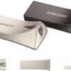 Samsung BAR Plus USB Flash Drive Type-A 64GB 200MB/s Read 30MB/s Write Durable USB 3.1 Flash Drive with Keyring Champagne Silver MUF-64BE3/APC