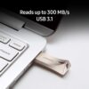 Samsung BAR Plus USB Flash Drive Type-A 64GB 200MB/s Read 30MB/s Write Durable USB 3.1 Memory Stick with Key Ring Titanium Grey MUF-64BE4/APC