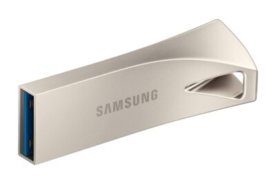 SAMSUNG BAR Plus 3.1 USB Flash Drive, 128GB, 400MB/s, Rugged Metal Casing, Storage Expansion for Photos, Videos, Music, Files, MUF-128BE4/APC, Titan Grey