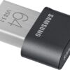 Samsung FIT Plus USB Flash Drive Type-A 64GB 300MB/s Read 30MB/s Write Compact USB 3.1 Flash Drive with Key Ring, Gray, MUF-64AB/APC