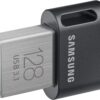 Samsung FIT Plus USB Flash Drive Type-A 128GB 400MB/s Read 60MB/s Write Compact USB 3.1 Flash Drive with Key Ring, Gray, MUF-128AB/APC