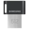 Samsung FIT Plus USB Flash Drive Type-A, 512GB, 400MB/s Read, 110MB/s Write, Compact USB 3.2 Memory Stick with Key Ring, Grey, MUF-512AB/APC