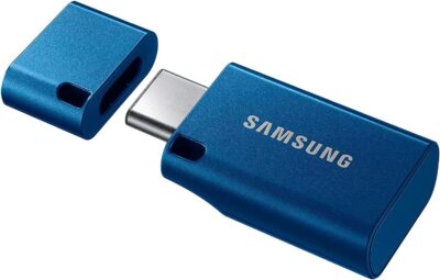 Samsung USB C Flash Drive 64GB 300MB/s Read 30MB/s Write USB 3.1 Flash Drive for Notebooks, Tablets and Smartphones, Blue, MUF-64DA/APC