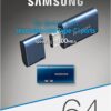 Samsung USB C Flash Drive 64GB 300MB/s Read 30MB/s Write USB 3.1 Flash Drive for Notebooks, Tablets and Smartphones, Blue, MUF-64DA/APC