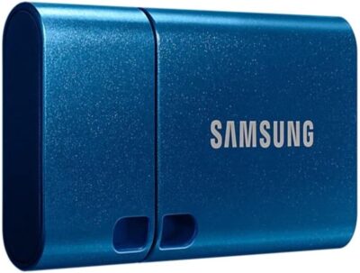 Samsung USB Flash Drive USB C 128GB 400MB/s Read 60MB/s Write USB 3.1 Flash Drive for Notebooks, Tablets and Smartphones, Blue, MUF-128DA/APC