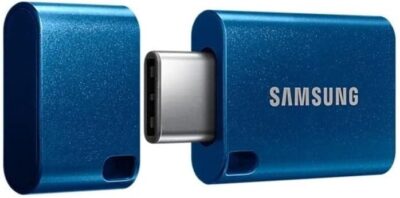 Samsung USB C Flash Drive 256GB 400MB/s Read 110MB/s Write USB 3.1 Flash Drive for Notebooks, Tablets and Smartphones, Blue, MUF-256DA/APC