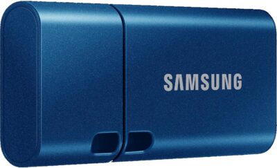 Samsung USB C Flash Drive 512GB 400MB/s Read 110MB/s Write USB 3.2 Gen1 Flash Drive for Notebooks, Tablets and Smartphones, Blue, MUF-512DA/APC